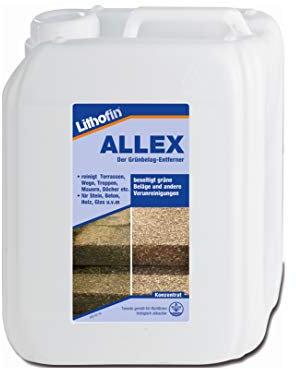 Lithofin Moosentferner 5 Liter Kanister - Steinreiniger, Grundreiniger - Unkraut- und Moosentferner