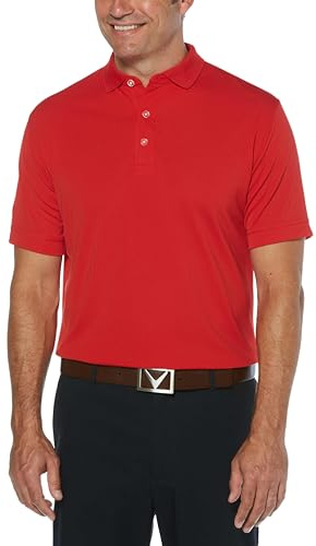 Callaway Men's Opti-Dri Stretch Ottoman Short Sleeve Golf Polo Shirt (Available in Big & Tall)