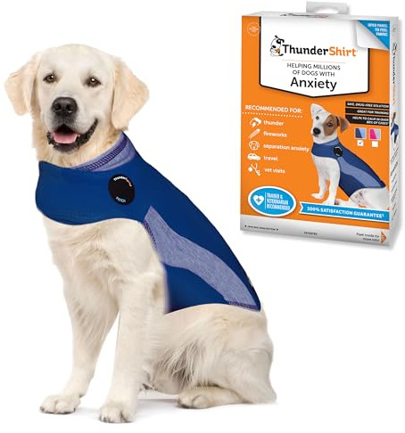 ThunderShirt for Dogs, X Large, Blue Polo - Dog Anxiety Relief Calming Vest