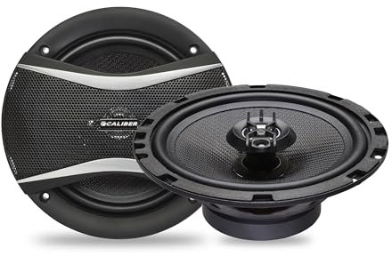 Caliber Haut Parleur Voiture - 2X Enceinte Voiture 120W - Matériel de Montage Inclus - Noir - 6,5 Pouces