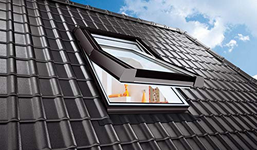 AFG Skylight Premium Dachfenster PVC 94 x 140 mit Eindeckrahmen Schwingfenster Dachflächenfenster