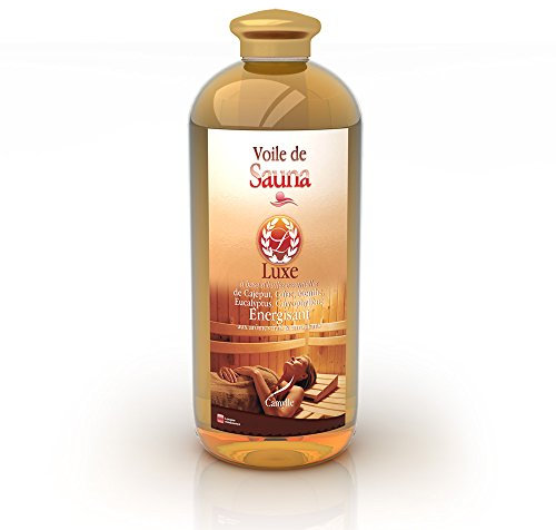 Camylle - Voile de Sauna Luxe - Fragrances à base d’Huiles Essentielles 100% Pures et Naturelles pour Sauna - Energisant aux arômes frais et envoûtants - 1000ml