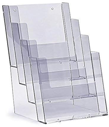 Prospekthalter A5 Aufsteller vierstufig Prospektständer Flyerhalter Flyerständer