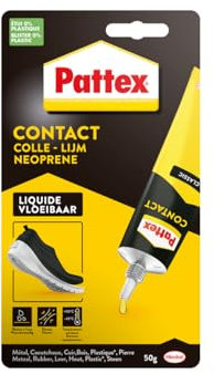 Pattex Colle contact type néoprène- Formule Liquide tous matériaux- tube 50 gr