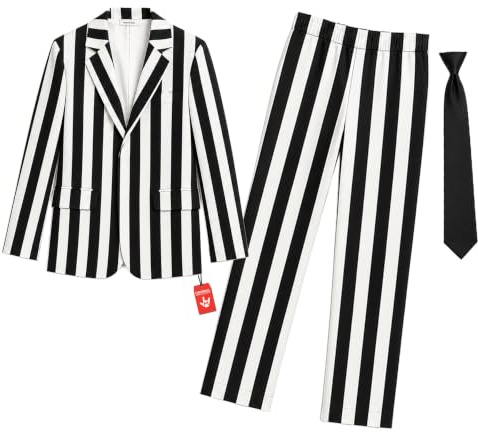 cCstume homme Adult Men Halloween Costume Personnage de Film D'horreu - Noir/Blanc - M