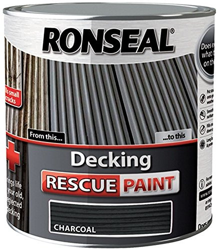 Ronseal RSLDRPCH5L 5 Litre Decking Rescue Paint - Charcoal