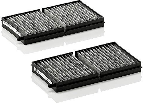 MANN-FILTER CUK 2033-2 Innenraumfilter/Kabinenluftfilter - Pollenfilter mit Aktivkohle - (2er Set) für Pkw + Transporter