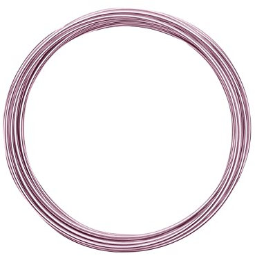 Vaessen Creative Aluminiumdraht, Rosa, 1.5mm x 5m, Aluminium Wire, Basteldraht, Dekodraht, Floristikdraht Aludraht Schmuck 1,5 mm x 5 Meter | Biegsam Schmuckdraht Rose, 500 x 0.15 x 0.15 cm, 24241-005