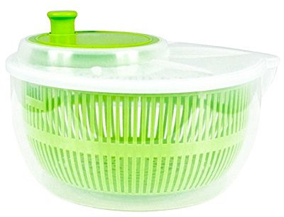 Salatschleuder mit Kurbel und Ausgießer Salatschüssel Salat-Trockner inkl. Sieb