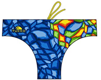 Turbo - Bañador CRYSTAL azul de Waterpolo Competicion Natación y Triatlón (Gr. 54 / TURBO Gr. 3XL)