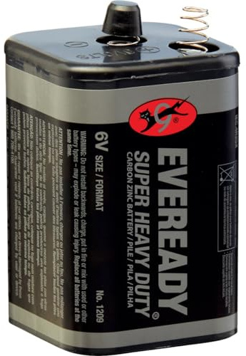 Eveready 1209 6 Volt Super Heavy Duty Lantern Battery Each