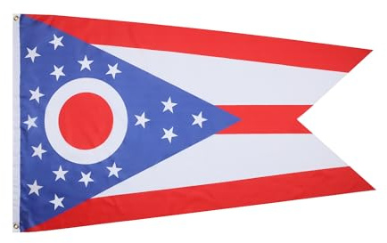 BANDIERA OHIO 90x60cm - BANDIERA STATO AMERICANO – USA - STATI UNITI 60 x 90 cm - AZ FLAG