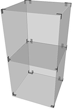Glassteckvitrine mit Rückwand Sicherheitsglas 30 x 30 cm Verkaufswand Regalsystem Steckvitrine Ladeneinrichtung NEU