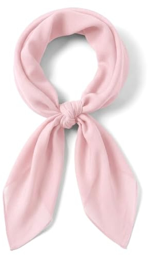 TigerTie dames Chiffon foulard rosé unicolor taille 90 cm x 90 cm - écharpe