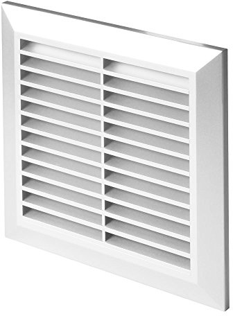 Lüftungsgitter Abschlussgitter Insektenschutz rund Ø 150 mm  weiß  ABS Gitter T27 Abluftgitter Zuluft Abluft Gitter klassisches Design