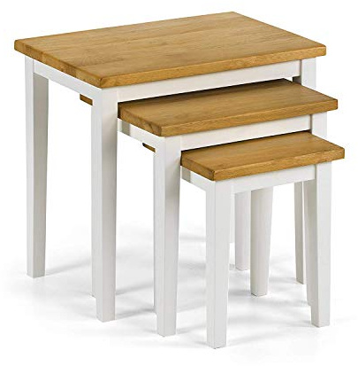 Julian Bowen Cleo Nest of Tables, White/Oak
