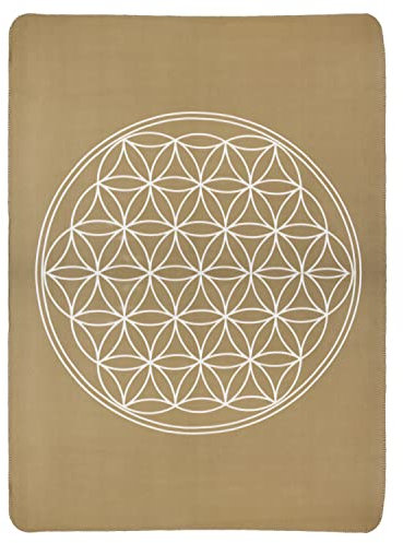 ewtshop® Fleecedecke Blume des Lebens, 150 x 200 cm