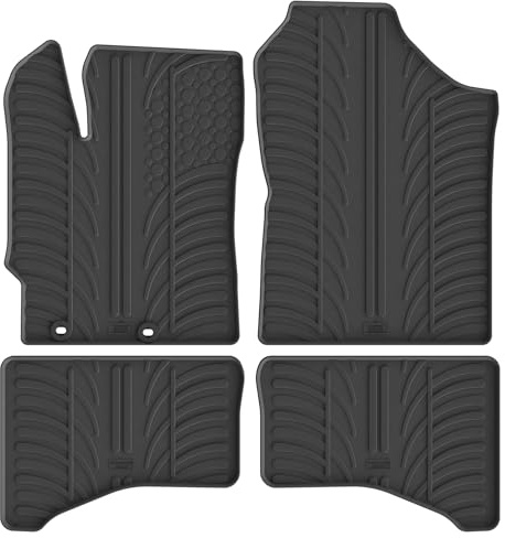 Satz Gummimatten kompatibel mit Toyota Yaris Hybrid 5 türer 2012-2017 & 2017-2020 (T Profil 4-teilig + Montage-clips)