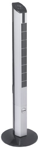 Bestron Ventilateur colonne oscillant design, Hauteur : 107 cm, 50 W, Noir/Gris