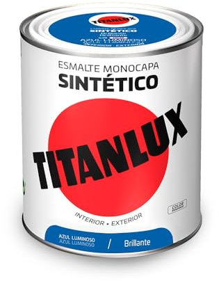 Titanlux - Esmalte sintético, Azul luminoso, 375 ML (ref. 001053938)