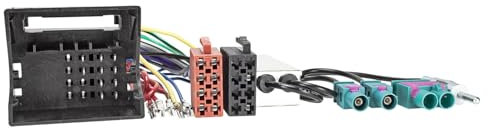 tomzz Audio 7057-003 Radio Adapter Kabel kompatibel mit Audi Skoda Seat VW Quadlock auf ISO + Diversity Antennenadapter mit Phantomeinspeisung Fakra auf DIN