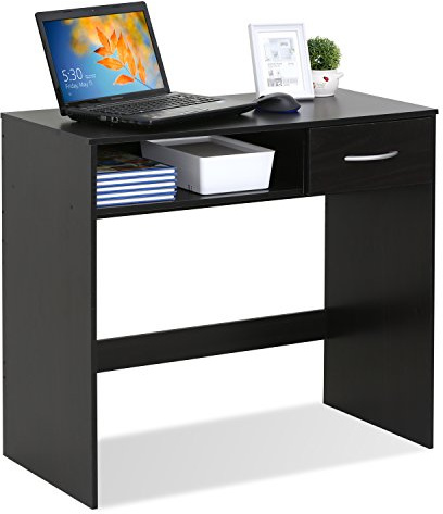 Furinno Computer Study Desk with Drawer, Engineered Wood, Espresso, 81.8 (W) x 73.9 (H) x 39.4 (D) cm