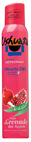 Ushuaïa Déodorant efficacité 24 h à la pulpe de grenade des Açores - La bombe de 200 ml