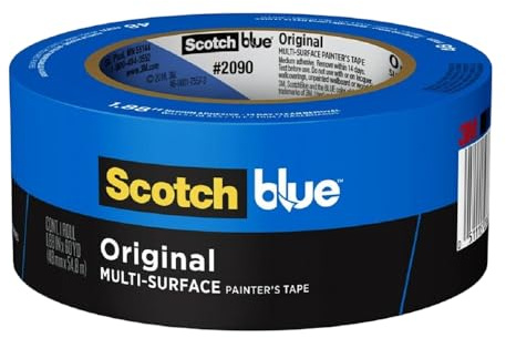 ScotchBlue Original Multi-Surface Painters Tape, 2 Inch Wide (1.88 In. x 60 Yds), 1 Roll Blue Paint Tape Protects Surfaces & Removes Easily, Masking Tape for Indoor and Outdoor Use (2090-48NC)