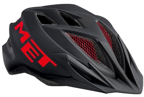MET Kinder Helmet Crackerjack, Black/red, One Size, 3HELM82UNNP