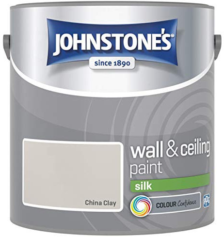 Johnstones No Ordinary Paint Water Based Interior Vinyl Silk Emulsion China Clay 2.5 Litre