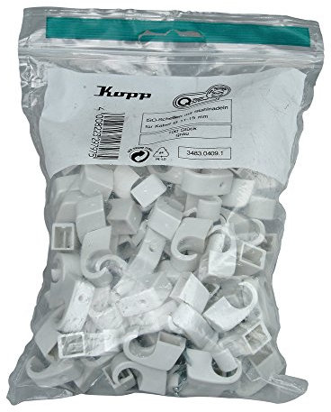 Kopp 348304091 Iso-Schellen 11-15 mm, mit gehärtetem 30mm Nagel, grau