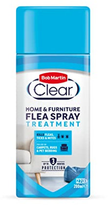 Bob Martin Clear Flea Spray Treatment for the Home - Kills Fleas, Ticks and Dust Mites, Fast and Effective (200ml)