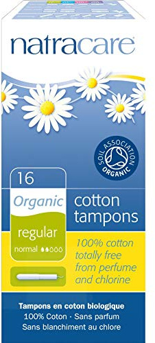 Natracare - Vanlig buffert med applikator - Naturlig produkt - Perfekt för mellan- till lågt månadsflöde - Ingen plast eller kemikalier - Mjuk och lätt att placera - Vegan-lämplig