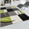Paco Home Designer Teppich mit Konturenschnitt Karo Muster Grün Schwarz, Grösse:300x400 cm