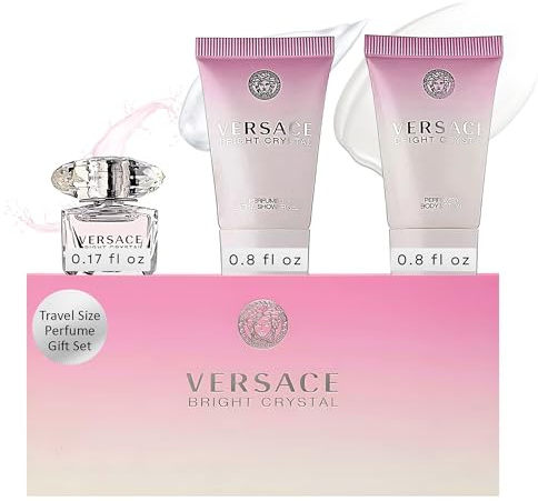 Versace Bright Crystal Gift Set of: 5 ml EDT + 25 ml perfumed Body Lotion + 25 ml perfumed Shower Gel