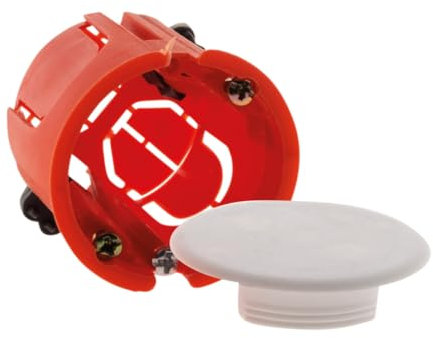 Zenitech - Nomane 120159 - Boîte d'Encastrement pour Placo - Orange - Ø40 mm x Profondeur 40 mm - Charge Max 25 kg - Idéale pour Installation de Luminaires Plafonniers - Diamètre de Perçage 40 mm