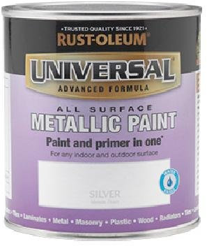 Rust-Oleum Universal Metallic Paint and Primer Silver 250ml