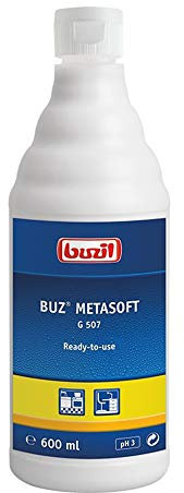 Buzil Küchenreiniger/Edelstahlreiniger Buz Metasoft G507 mit exzellenter Kalklösekraft, 600ml Flasche