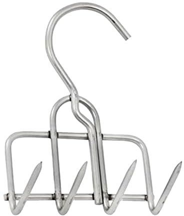 The Sausage Maker® Bacon Hanger 4-Prong Meat Hooks SUS304 Stainless Steel, Heavy Duty Butcher’s Hook Accessories for Meat Smoking, Processing, Drying, Grilling, BBQ, 3.5” W x 5.8” H