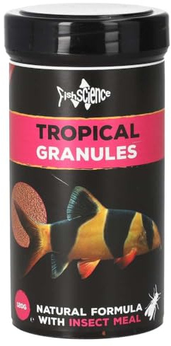 FishScience Tropical Granules 120g (250ml) | Slow Sinking Enhances Colour
