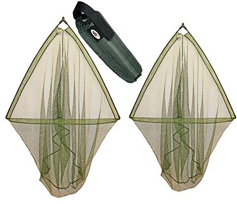 36 or 42 Inch Soft Mesh Net With Float For Pike Barbel Carp Fishing Landing Includes Spreader Block (42 Net with net float)