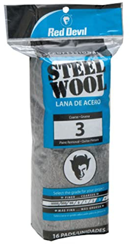 Red Devil 0316 Steel Wool, 3 Coarse, (Pack of 16)