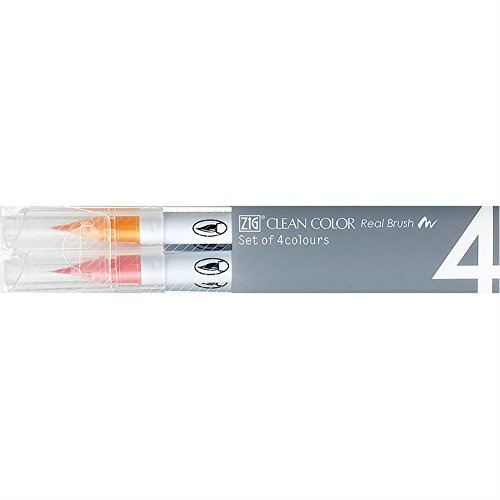 Kuretake ZIG Clean Color Real Brush 4VA Pale color RB-6000AT/4VA (japan import)