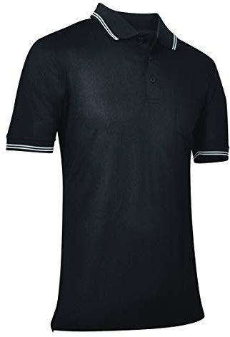 Champro Baseball/Softball Umpire Polo Shirt - Polyester, Adult Large, Black