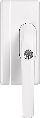 ABUS Fenstergriff-Schloss FO400A AL0145 - Fenstergriffsicherung mit Zusatzschloss und Alarmfunktion, gleichschließend - ABUS-Sicherheitslevel 10 - 33271 - Weiß