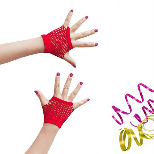 Oblique-Uniuqe® Netzhandschuhe in Rot - Einheitsgröße