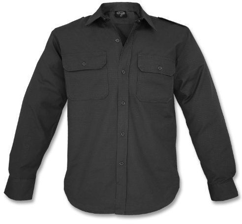 Mil-Tec Ripstop Hemd Schwarz L