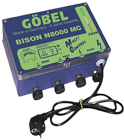 Göbel Weidezaungerät Netzgerät Bison M 8000 MC bis 80km Zaunlänge 5,00J 230V
