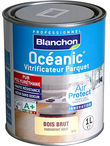 Blanchon Vitrificateur pour parquet Oceanic - Finition bois brut - Uréthane, Liquide, Bleu - Flooring