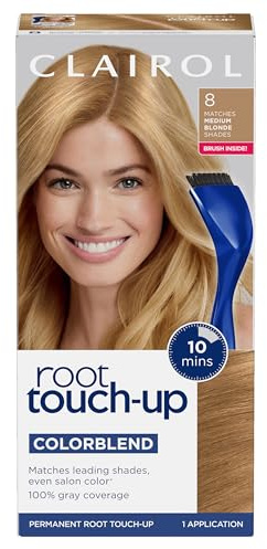 Clairol Root Touch Up Permanent Hair Dye, 8 Medium Blonde, Pack of 1